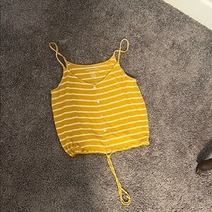 American Eagle Outfitters Yellow Striped Tank Top
